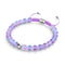 lavande | Argent | Bracelet de perles de macramé en verre de sirène